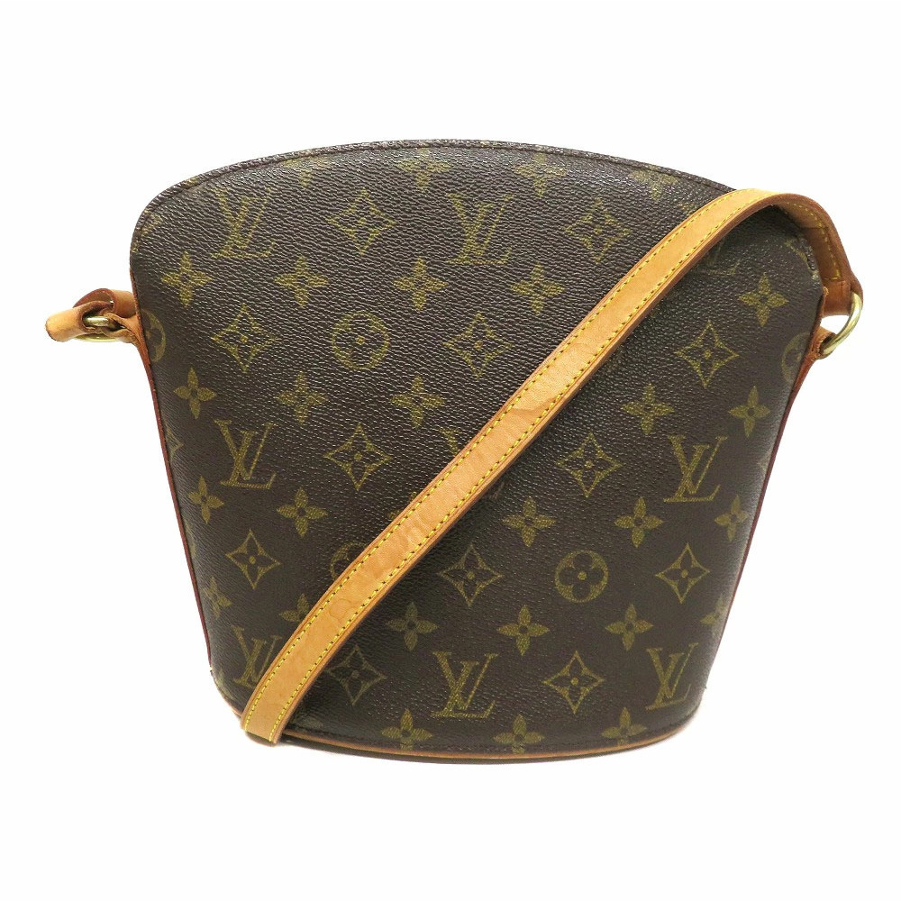 Louis Vuitton Drouot Monogram Shoulder Bag Canvas Brown